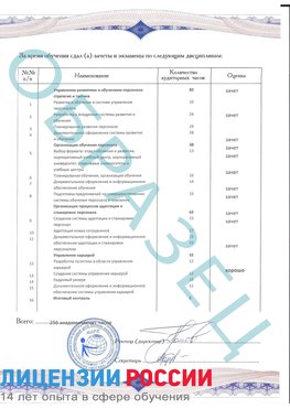 Образец приложение к диплому (страница 2) Великий Новгород Профессиональная переподготовка сотрудников 
