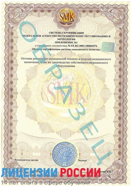 Образец сертификата соответствия (приложение) Великий Новгород Сертификат ISO 13485